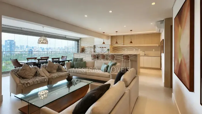 Refúgio contemporâneo em Moema Pássaros | Apto com 149 m² | 3 Suítes | Vista para a Norman