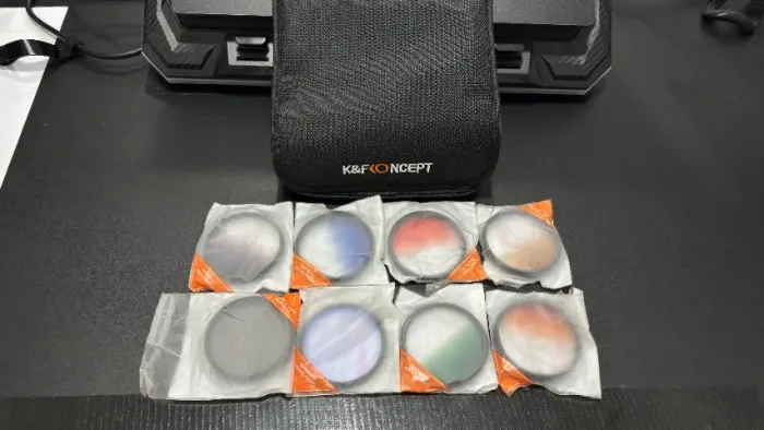Kit Filtros K&F Concept HD Slim 58mm Original - 8 filtros + estojo