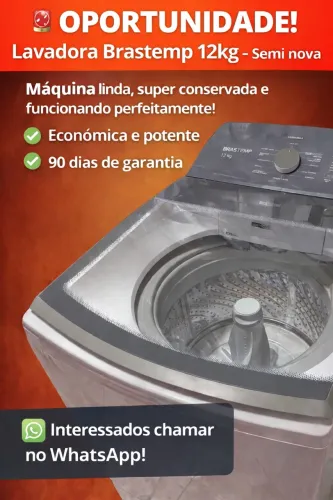 Máquina de lavar 12 kg Brastemp