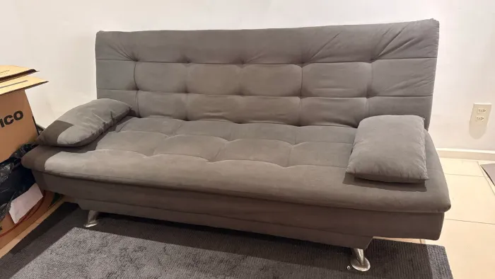 Sofá cama cinza