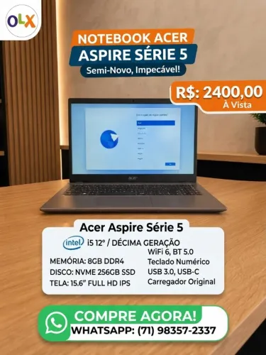 VENDE-SE NOTEBOOK ACER