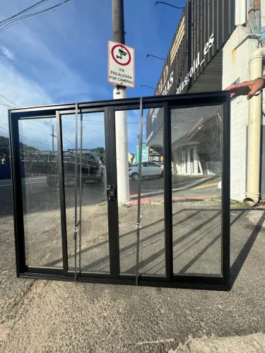 JANELA PRETA 1.00X1.20 4 FOLHAS - DIRETO DA FÁBRICA