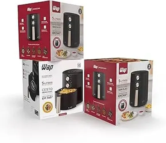 Fritadeira Elétrica Air Fryer WAP GRAND FAMILY, 5,2 Litros, 1500W | 127V