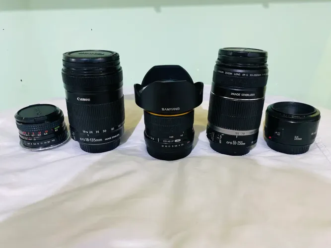 Kit de Lentes Cânon + Samyang - Venda em conjunto ou Separadas