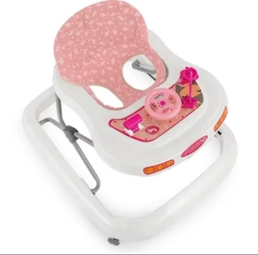 Andador Bebê Tutti Baby Princesa Rosa com Centro Atividades