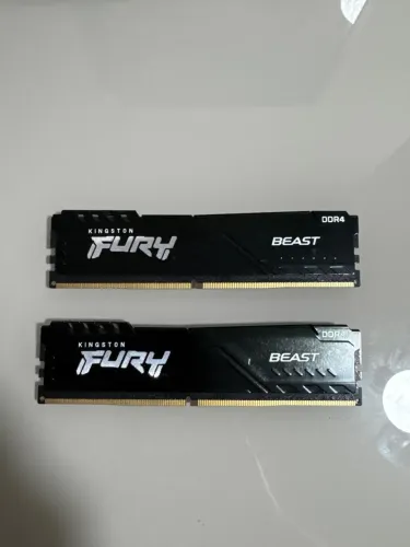 Memória RAM 16GB(8x2gb) DDR4 3200mhz Kingston Fury Beast