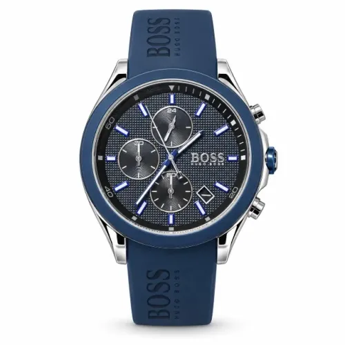Relógio Masculino BOSS by Hugo Boss Velocity Ref. 1513717 44mm, Pulseira De Silicone Azul