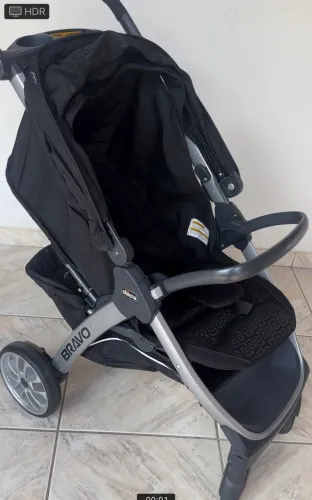 Kit Chicco carrinho, bebê conforto e base veicular