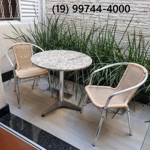 Conjunto de Mesa e Cadeiras Para Área Externa, Jardim Piscina