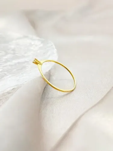 ANEL SOLITÁRIO, EM OURO AMARELO, 18K