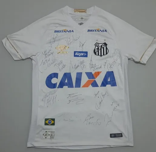 Camisa do Santos Autografada