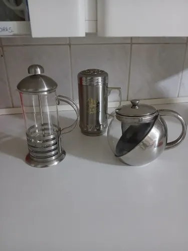Conjunto para Café e Chá - Prensa Francesa, Garrafa Térmica e Bule Infusor
