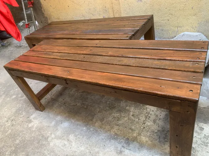 Conjunto de Banco de madeira