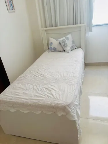 Bicama de solteiro branca