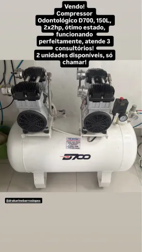 * Compressor Odontológico D700, 150 Litros, 220V 