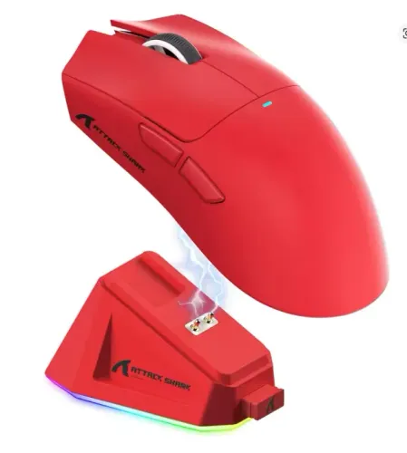 Mouse sem fio ATTACK SHARK X11 com dock de carregamento, novo lacrado