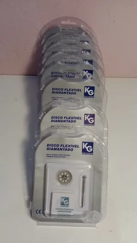 KIT 8 UNIDADES DISCO DIAMANTADO KG SORENSEN DUPLA FACE FUROS GRANDES 7015.