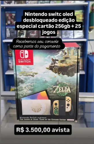 Nintendo swicth OLED novo destravado