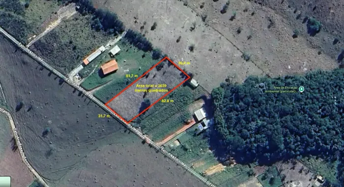 Terreno de Chácara no bairro Caracol II, zona rural de Paraibuna - 2639 m²