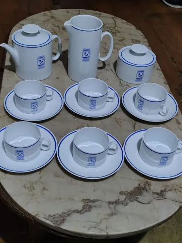 Jogo de chá e café completo anos 80