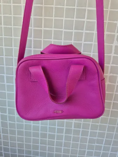 Bolsa Via mia de couro rosa
