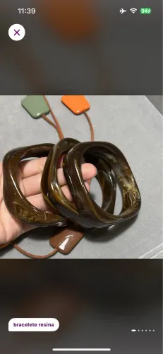 2 unid Bracelete resina verão chic luxo moda pulseiras feminino 