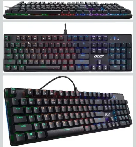 Teclado Gamer Acer Nitro TKL NKW202 LED retroiluminado RGB customizável USB ABNT 2