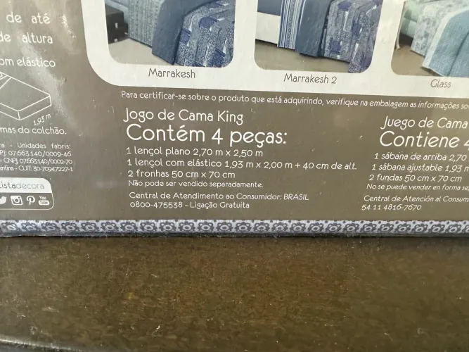 Jogo lençol king