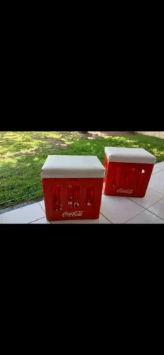 2 Puffs Coca-Cola Originais - Item de Colecionador