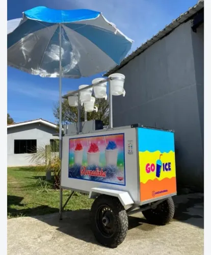 Carrinho para Raspadinha + Maquinha de moer gelo