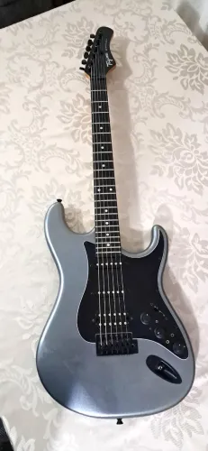 Guitarra Tagima Sixmart 2S 1H FX ? Metallic Deep Silver / Escudo Preto
