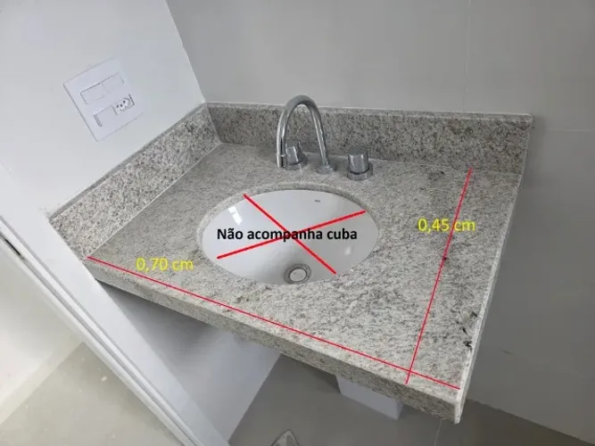 Bancada em granito itaúnas para banheiro 