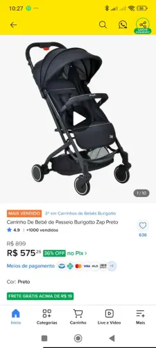 Carrinho de passei Burigotto ZAP