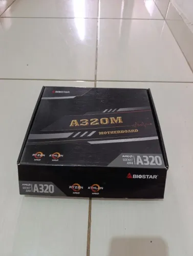 Placa-Mãe Biostar A320MH Ver 6.7 AM4 Liga Sem Vídeo P/ Conserto Ou Peças