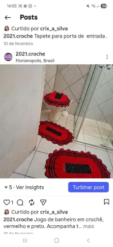jogo de banheiro em crochê