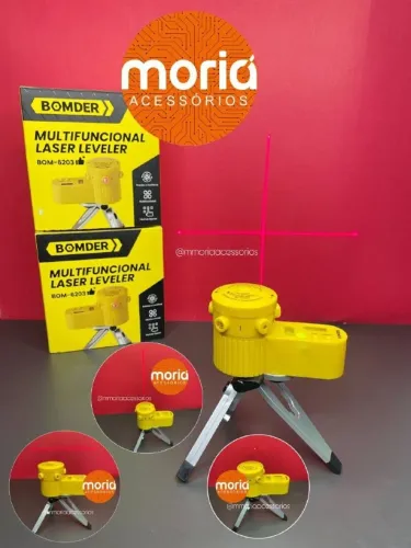 Nível Laser Giratório 360º com Tripé Nivelador Profissional Piso Teto 5 Modos