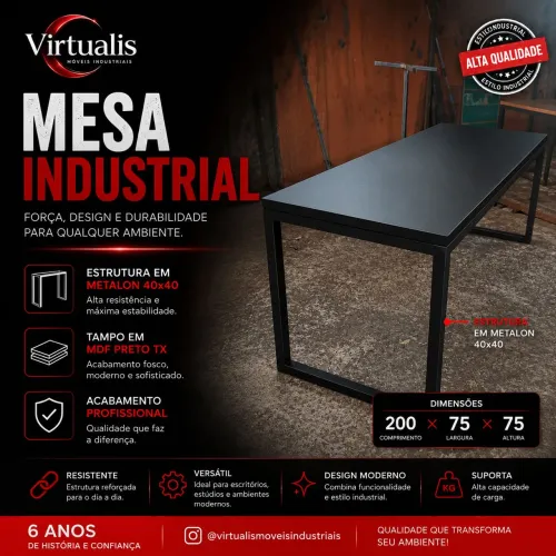 Mesa de escritório industrial