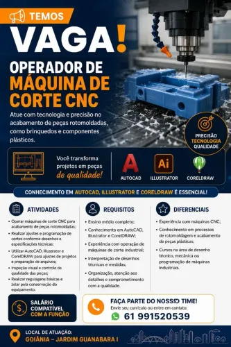 OPERADOR DE MÁQUINA DE CORTE LASER/CNC