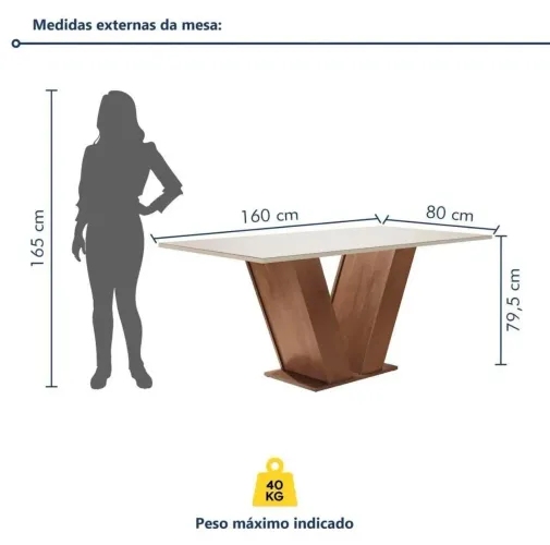 Mesa 6 lugares nova desmontada (caso prefira podemos montar)
