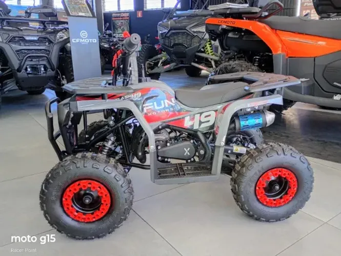 Mini quadriciclo infantil 2t 49cc com partida elétrica novo