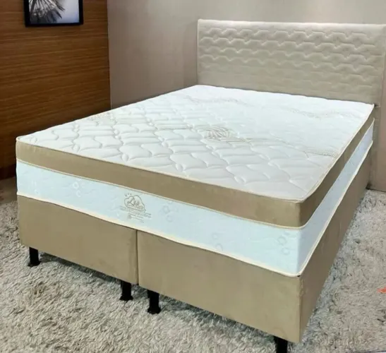 Cama box Queen size isofort luxo Ley molas ensacadas em Promoção!