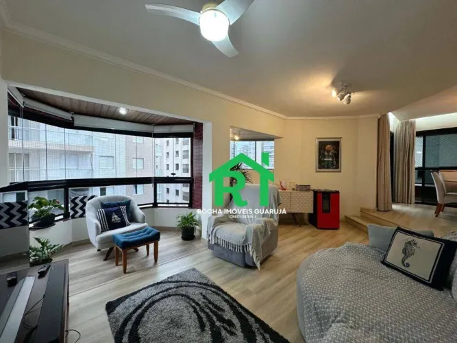 Apartamento beira mar com 4 quartos (2 suítes), 2 vagas, lazer à venda em Astúrias, Guaruj