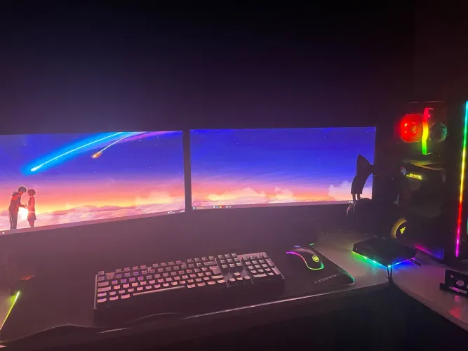 Dois Monitores Gamer Ultrawide LG Tela 25"