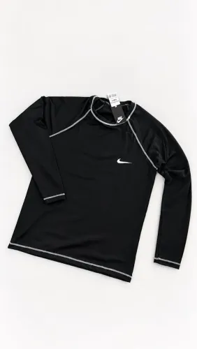 Camisa UV Nike e Adidas Masculina Manga Longa Preta