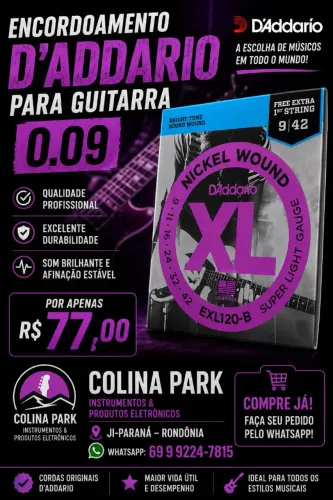 Cordas D'dario guitarra 0.9