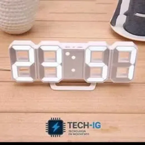 Relógio Digital LED 3D para mesa ou parede