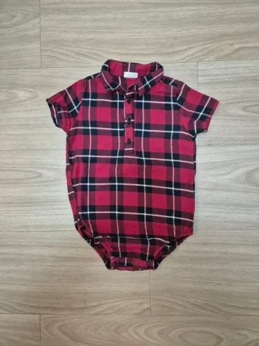 Body xadrez teddy boom 12 a 18 meses