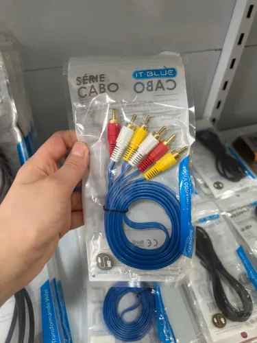 Cabo RCA x RCA Áudio e Vídeo AV 1,5 metros