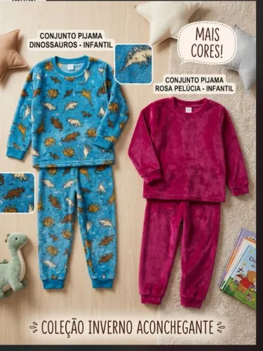 Pijamas infantil quentinhos