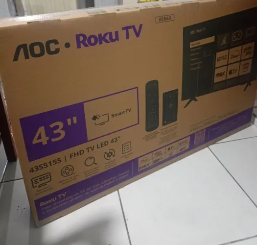 Televisão 43 polegadas nova lacrada AOC (Philips)43 polegadas Roku fhd led